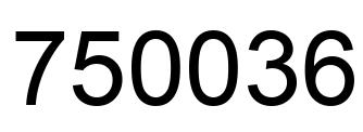 Number 750036 black image