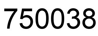 Number 750038 black image
