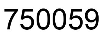 Number 750059 black image