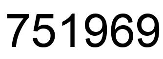 Number 751969 black image