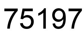 Número 75197 imagen negro