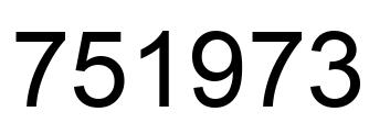 Número 751973 imagen negro