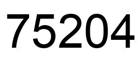 Number 75204 black image