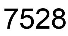 Number 7528 black image