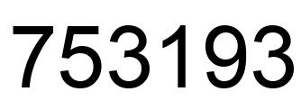 Number 753193 black image