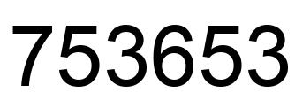 Number 753653 black image