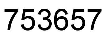 Number 753657 black image