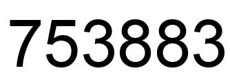 Number 753883 black image