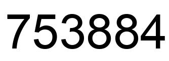 Number 753884 black image