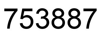 Number 753887 black image