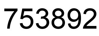 Number 753892 black image