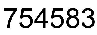 Number 754583 black image
