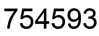 Number 754593 black image