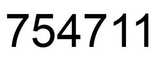 Number 754711 black image