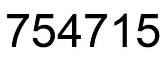 Number 754715 black image