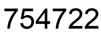 Number 754722 black image