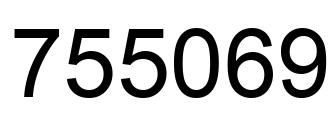 Number 755069 black image