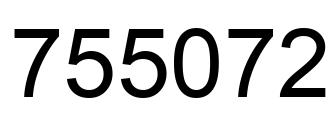 Number 755072 black image