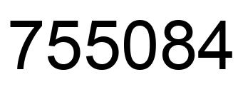 Number 755084 black image