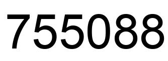 Number 755088 black image