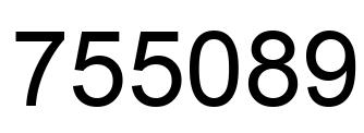 Number 755089 black image