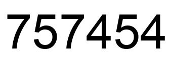 Number 757454 black image