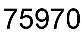 Number 75970 black image