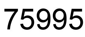 Number 75995 black image