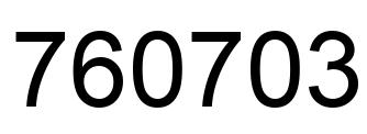 Número 760703 imagen negro