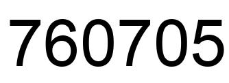 Number 760705 black image