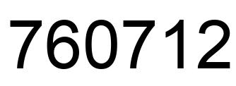 Number 760712 black image