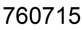 Number 760715 black image
