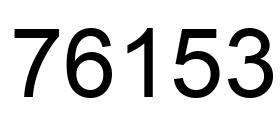 Number 76153 black image