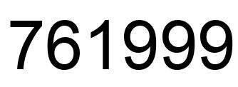 Number 761999 black image