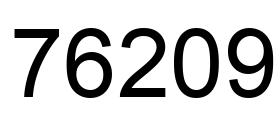 Number 76209 black image