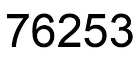 Número 76253 imagen negro