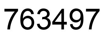 Number 763497 black image