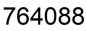 Number 764088 black image