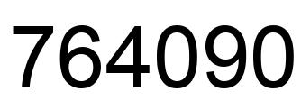 Number 764090 black image