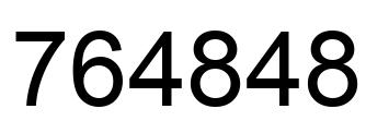 Number 764848 black image