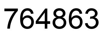 Number 764863 black image