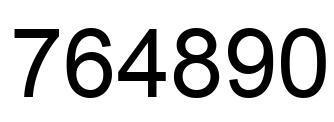 Number 764890 black image
