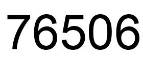 Number 76506 black image