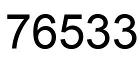 Number 76533 black image