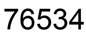 Número 76534 imagen negro