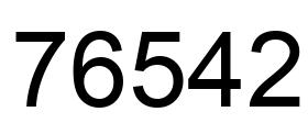 Number 76542 black image