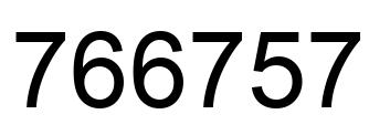 Number 766757 black image
