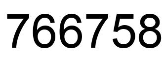 Number 766758 black image