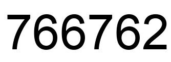 Number 766762 black image