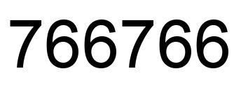 Number 766766 black image